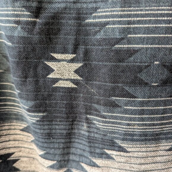 Flannel Button Down Aztec Southwestern Cotton Size Medium - Picture 4 of 9